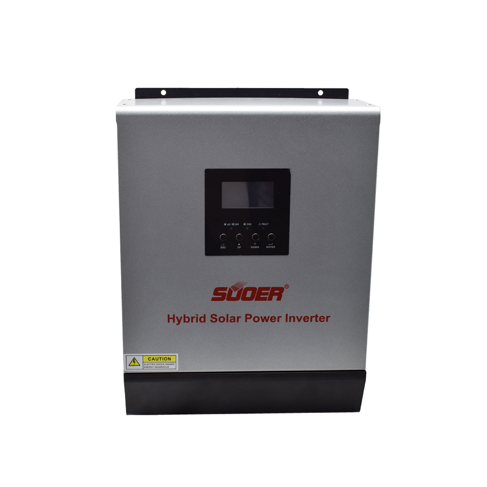 Suoer High Frequency Dc Ac Inverter 24vdc to 230vac Pure Sine Wave Hybrid Solar Power Inverter 3kva Inverter