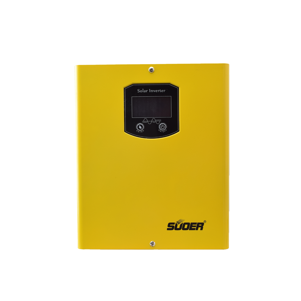 Suoer Low Frequency 12v/24v Pure Sine Wave 1000w Hybrid Solar Power Inverter with Built in Battery Charger 15A