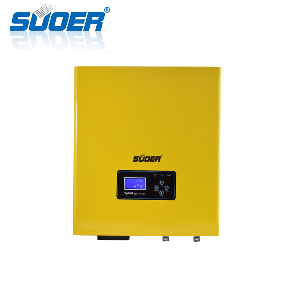 Suoer 5000va 48VDC 220VAC 5KVA Pure Sine Wave Low Frequency Hybrid Solar Inverter with 50A Charger and MPPT Solar Controller 80A