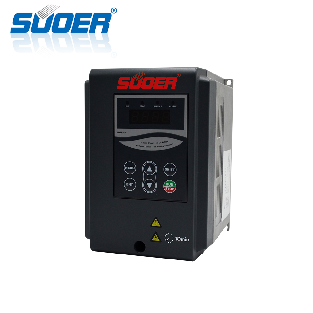 Suoer 380V variable frequency drive 5.5kw 3phase solar water pump inverter controller with mppt and vfd