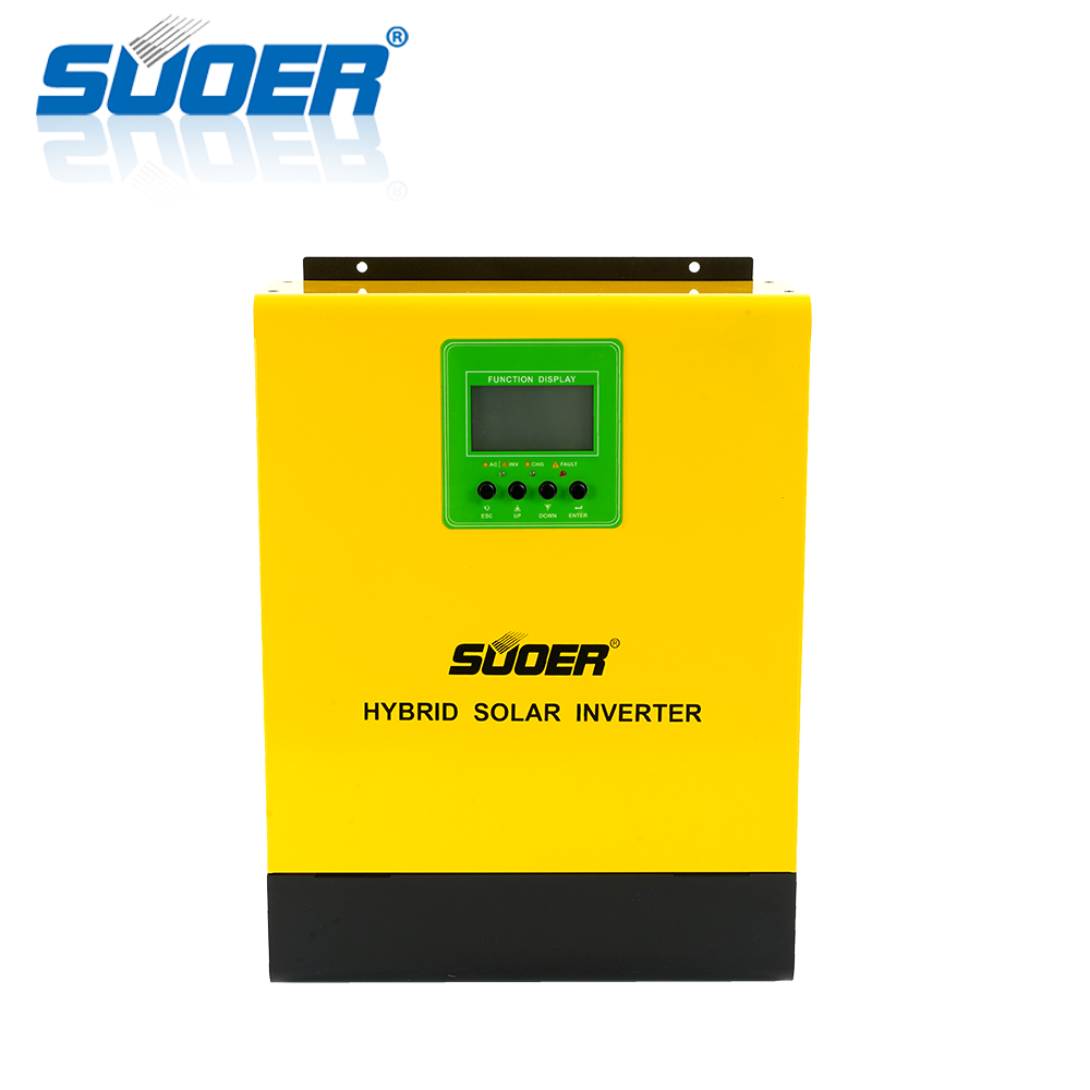 Suoer solar inverter factory price manufacturer max power 3KW DC / AC Inverters AC charger mppt solar power inverter